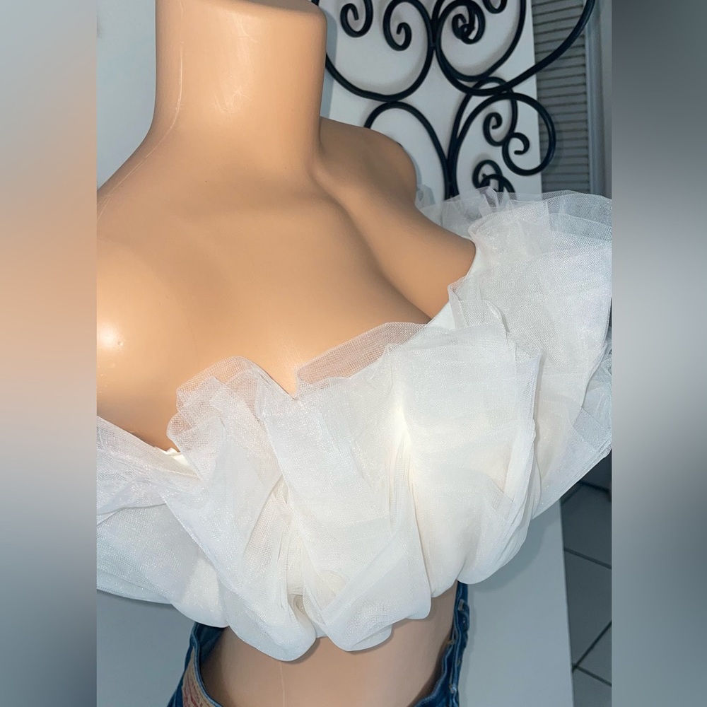 NWT STEVE MAIDEN ELAINE TULLE CROP TOP SIZE S - Picture 6 of 10